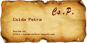 Csida Petra névjegykártya