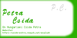petra csida business card